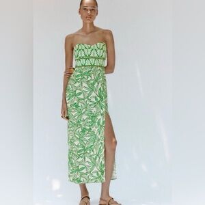 green emerald velvet dress Green Floral Print Viscose Maxi Dress